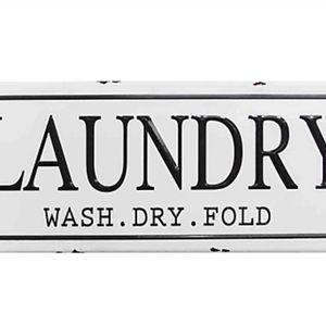 Metal Laundry Sign Decor